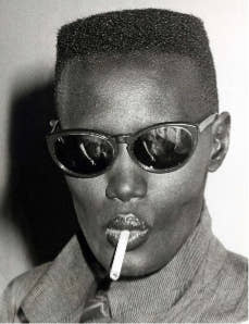 Grace Jones Smoking