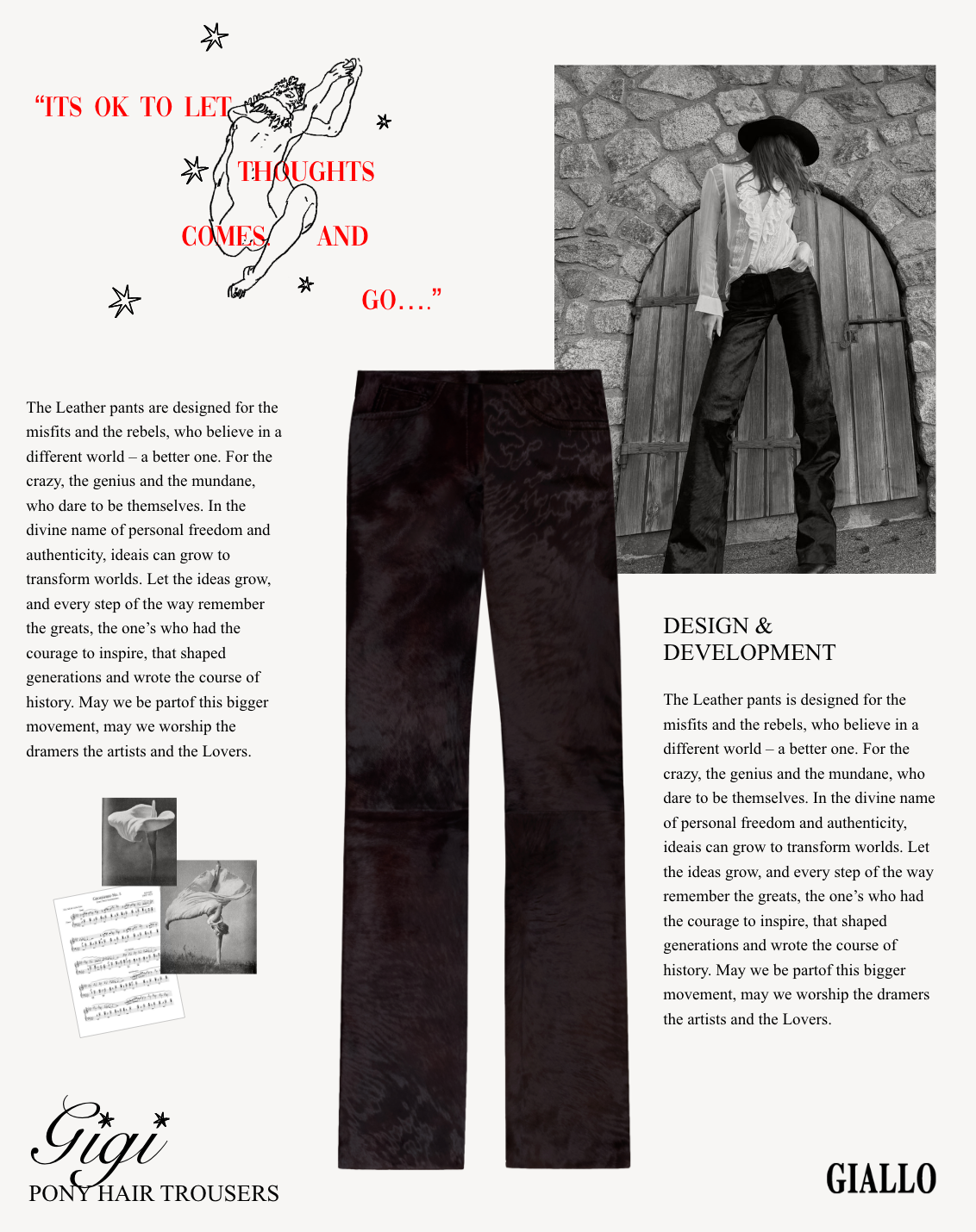 Calças de pelo de pônei Gigi