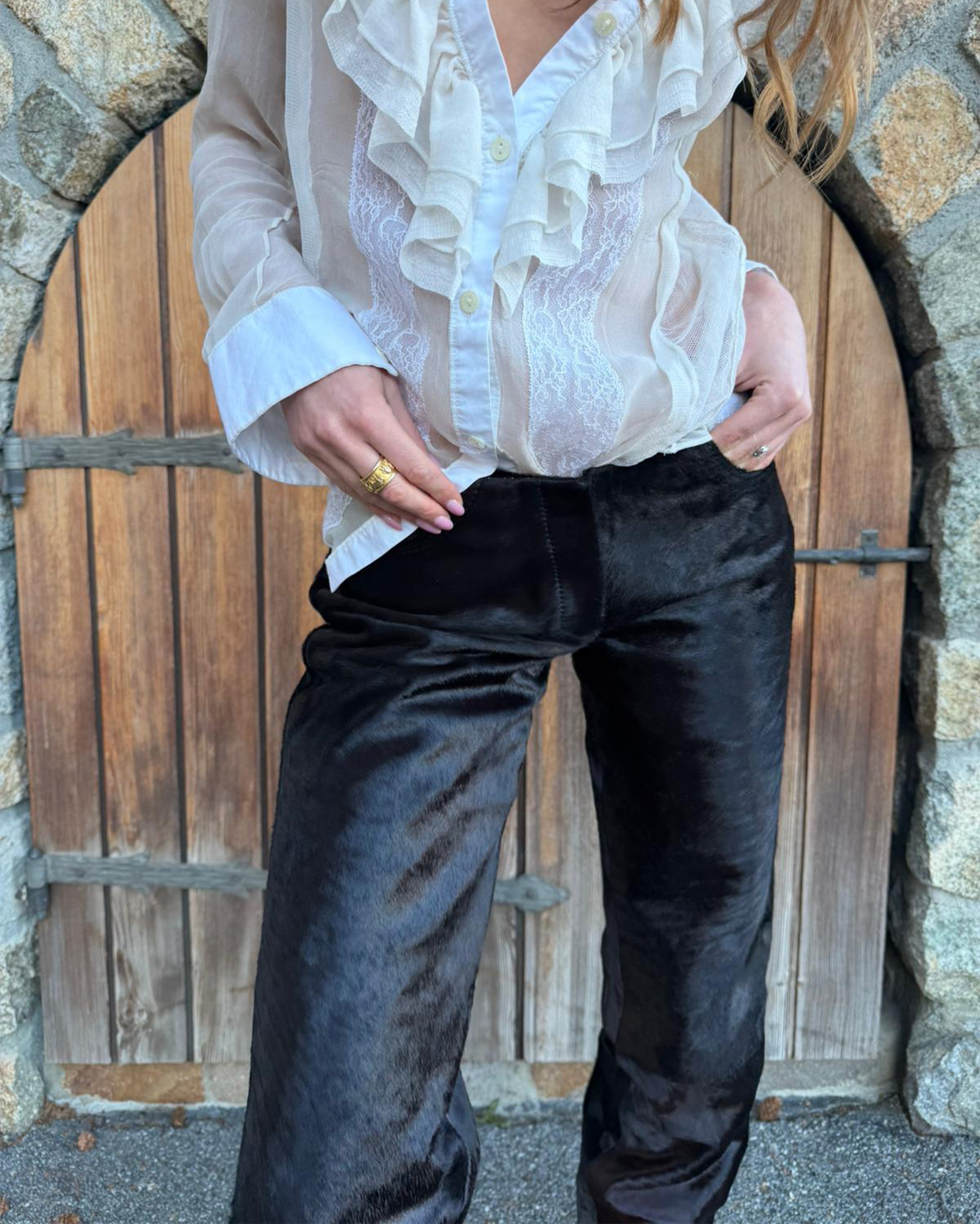 Calças de pelo de pônei Gigi